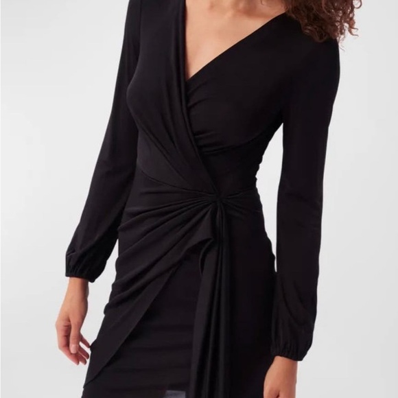Diane Von Furstenberg Black Long Sleeve Dress